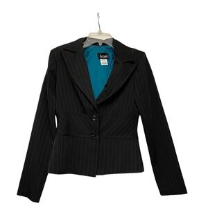 Astars Black Tailored Blazer with Notched Lapels